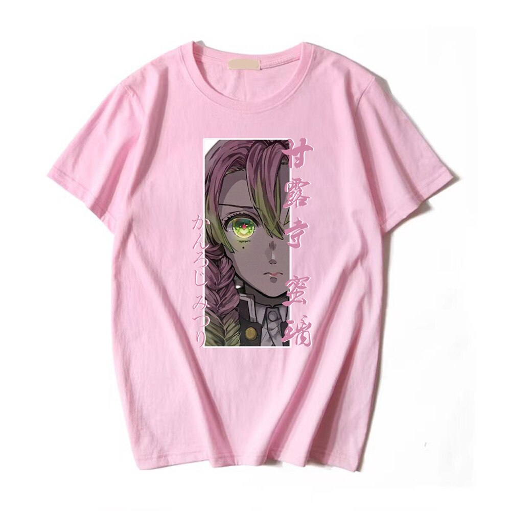 This tee captures the magic of Mitsuri Kanroji. If you're looking for more Demon Slayer merch, we have it all! Check out our anime merch now—free shipping!