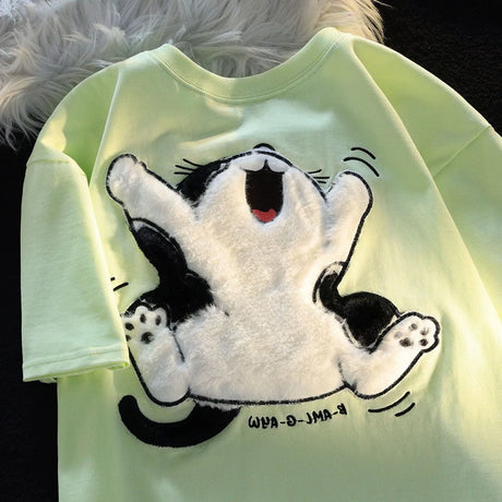 Dive into a world where cute meets comfort with our Cat Plush T-shirt. If you are looking for more Cat Anime Merch, We have it all!| Check out all our Anime Merch now!