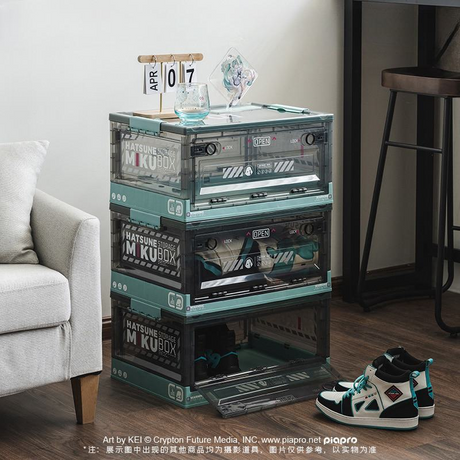 1PC Moeyu Miku Closet Storage Box Organizer Vocaloid Cartoon Shoe Boxes Foldable Shoes Case Holder Hatsune Anime Accessories, everythinganimee