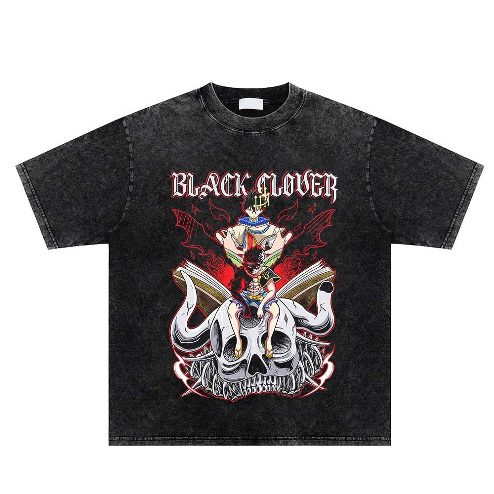 Black Clover washed style shirts