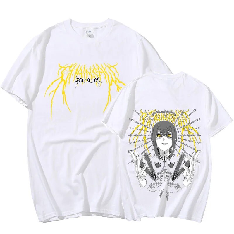 This shirt embodies the spirit of adventure in the world of Chainsaw Man. If you are looking for more Chainsaw Man Merch, We have it all!| Check out all our Anime Merch now!