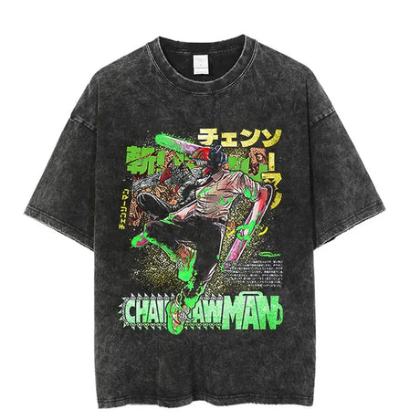 This T-Shirt showcases the intense & vibrant art of Chainsaw Man. | If you are looking for more Chainsaw Man Merch, We have it all! | Check out all our Anime Merch now!