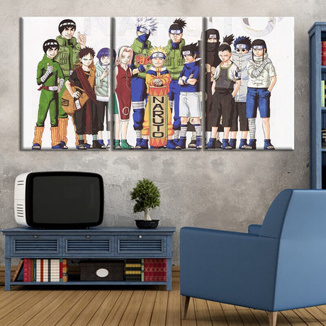 3pcs Naruto Print Anime Style Plants Poster Canvas Painting Wall Art Picture Livingroom Baby Bedroom Home Decoration, everythinganimee
