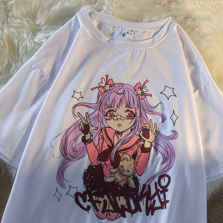 Upgrade your wardrobe with our Harajuku Hime Tee - Gothic Pink | If you are looking for more Gothic Anime Merch, We have it all! | Check out all our Anime Merch now!