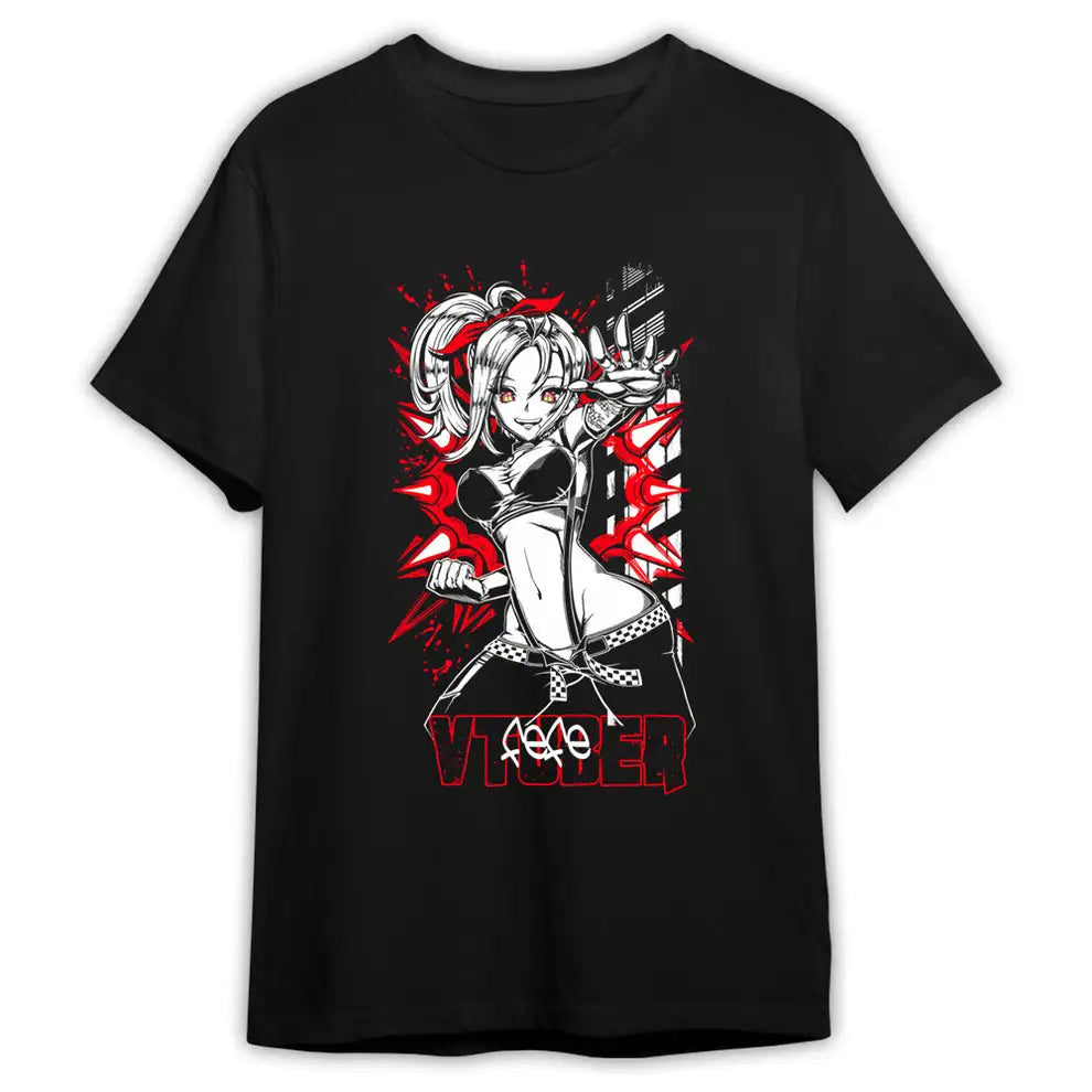 Here at Everythinganimee we have the best anime shirts in the world.
Step into the vibrant world of FeFe with this edgy Red Lights Tee. Featuring a striking illustration of FeFe ready for action, this tee blends style and attitude for those who love to make a bold statement.
