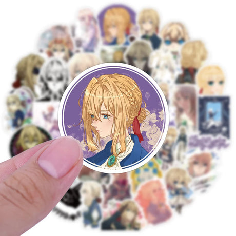 Immerse yourself in the poetic world of Violet with our meticulously crafted stickers. If you are looking for more Violet Merch, We have it all!| Check out all our Anime Merch now!
