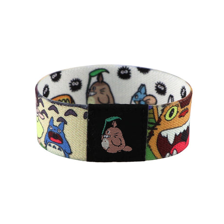 My Neighbor Totoro Sports Wristband Bracelet, Anime Tokyo Ghouls Wristband Flexible Wrist Band HUNTER×HUNTER Cuff Bracelet Sports Casual Bangle For Women Men Embroidery Gifts, everythinganimee