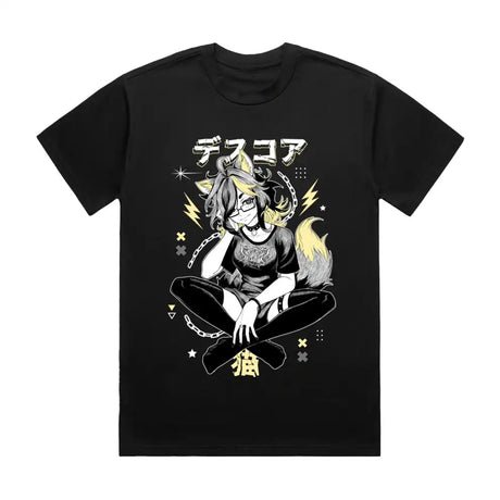 Here at Everythinganimee we have the best anime shirts in the world.
Embrace the edgy and bold style of Riri Miaou with the Enchaîné tee! Showcasing a powerful design with electrifying elements, this shirt is perfect for those who love a fierce and unique look.