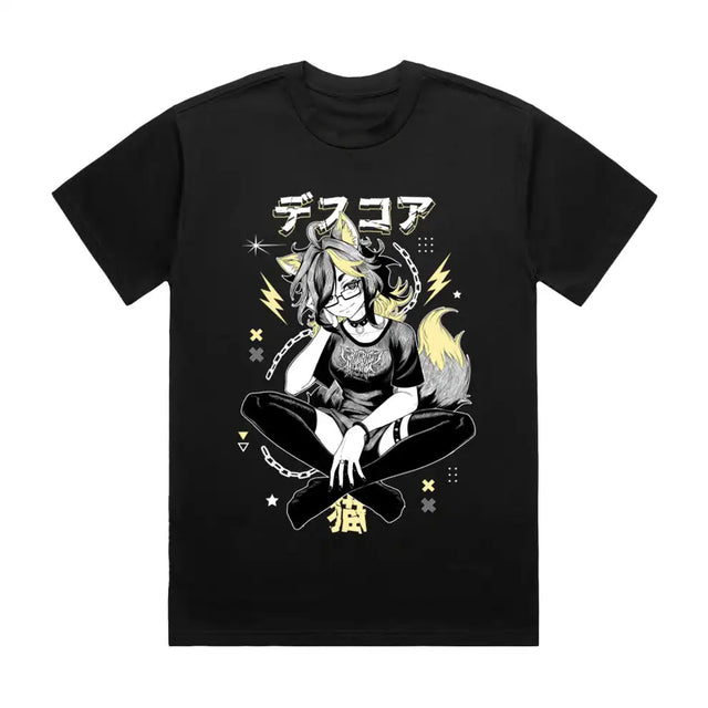 Here at Everythinganimee we have the best anime shirts in the world.
Embrace the edgy and bold style of Riri Miaou with the Enchaîné tee! Showcasing a powerful design with electrifying elements, this shirt is perfect for those who love a fierce and unique look.
