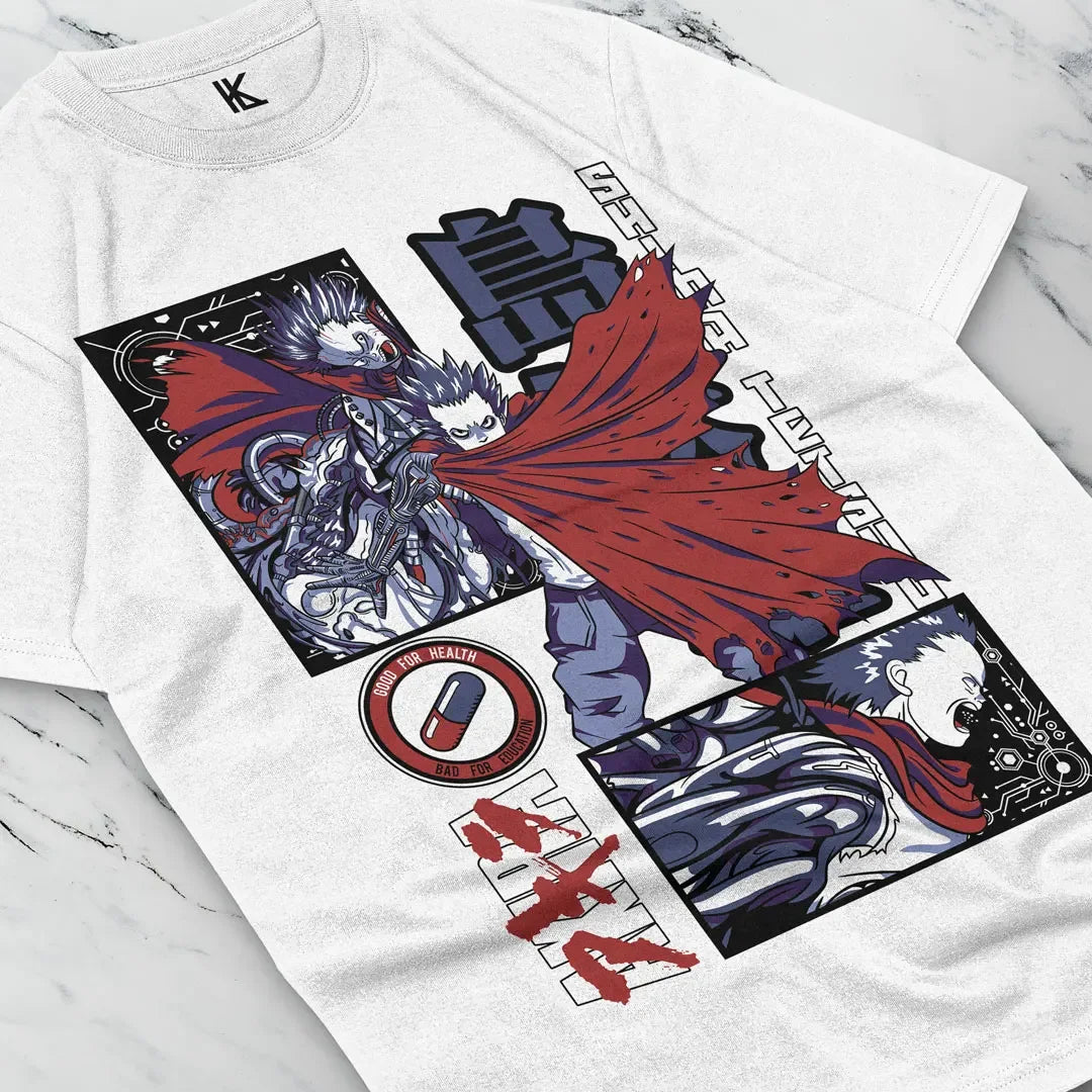Here at Everythinganimee we have the best anime shirts in the world.
Embrace the raw power of Tetsuo Shima with this striking tee inspired by the iconic Akira. Showcasing Tetsuo's transformation with bold colors and intense graphics, this shirt captures the chaotic energy that defines the character.