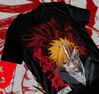 Here at Everythinganimee we have only the best anime merch! Free Global Shipping.
Unleash your inner Soul Reaper with the Bleach Ichigo Kurosaki Manga Strip Anime T-Shirt. This striking tee features bold artwork of Ichigo in his iconic Hollow form, capturing the intensity and power of the beloved character.