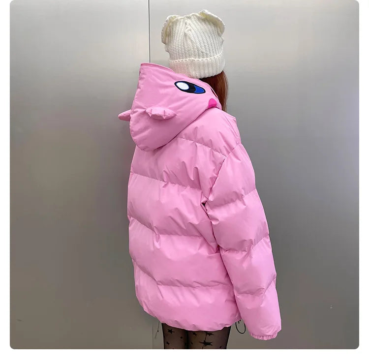 Embrace the cold in style with this adorable Kirby-themed winter jacket.| If you are looking for more Kirby Merch, We have it all! | Check out all our Anime Merch now!