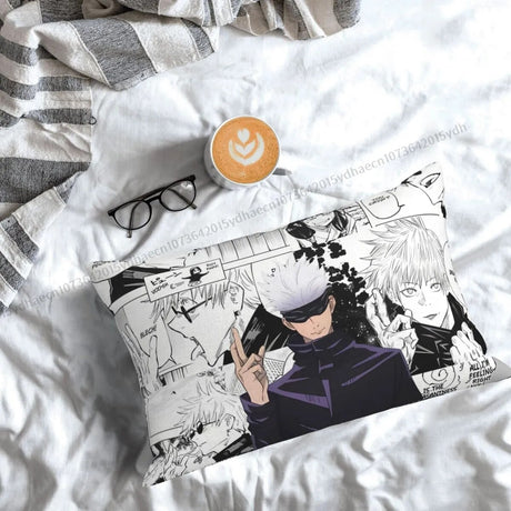 Featuring Satoru Gojo, this pillow case is a masterpiece of Anime Painting. If you are looking for more Jujutsu Kaisen Merch, We have it all! | Check out all our Anime Merch now!