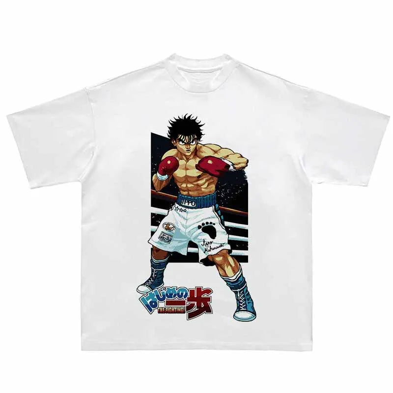 This tees captures the magic of Hajime no Ippo. If you're looking for more Hajime no Ippo merch, we have it all! Check out our anime merch now—free shipping!
