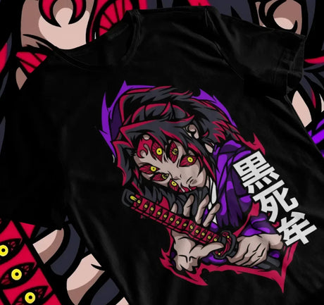 Here at Everythinganimee we only have the best shirts in the world! Unleash the dark and powerful presence of Kokushibo with this striking Demon Slayer T-Shirt.