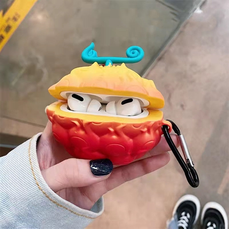 One Piece Devil Fruit Silicone Earphone Case