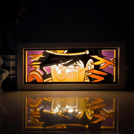 This light box is a showstopper, designed to celebrate the indomitable spirit of iconic Jotaro Kujo.  If you are looking for JoJo's Bizarre Merch, We have it all! | check out all our Anime Merch now!