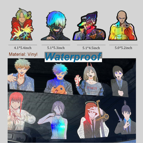 Anime Boys Holographic Sticker Set