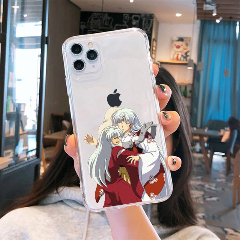 Hot Japan Anime Inuyasha Higurash Phone Case For iPhone 14 13 12 11 Pro Max Mini X XS XR Fundas Coque For iPhone 7 8 Plus Cover, everythinganimee