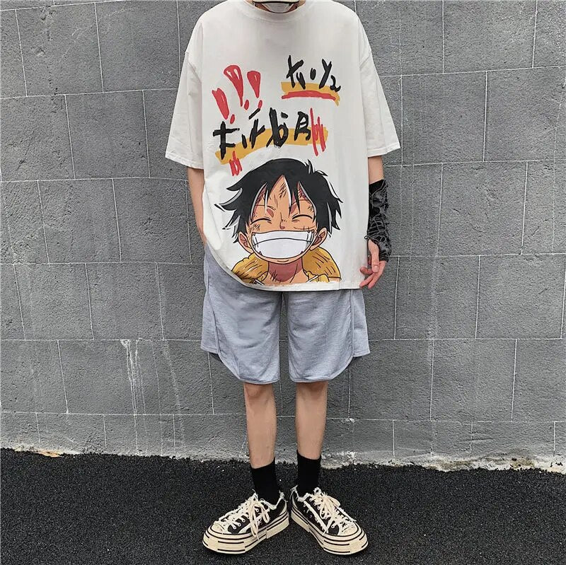 This tee captures the magic of Monkey D. Luffy. If you're looking for more One Piece merch, we have it all! Check out our anime merch now—free shipping!