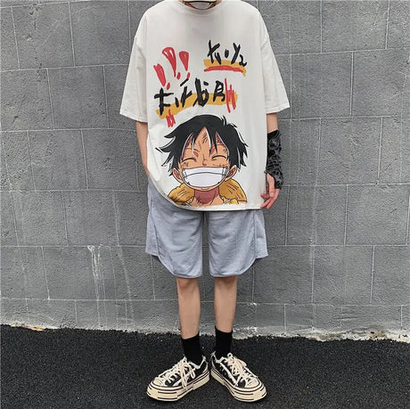 This tee captures the magic of Monkey D. Luffy. If you're looking for more One Piece merch, we have it all! Check out our anime merch now—free shipping!