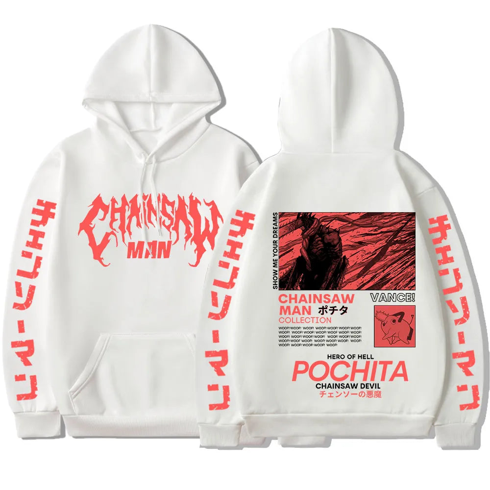 Stay warm in style and let the devil within you shine show off your new hoodie| If you are looking for more Chainsaw Man Merch, We have it all!| Check out all our Anime Merch now!