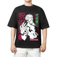 Here at Everythinganimee we have the best anime shirts in the world.
Embrace the power of Sukuna with the Double Faced Tee from Jujutsu Kaisen. This bold design features the fierce, cursed energy of Ryomen Sukuna, showcasing his iconic menacing look with sharp colors and striking details.