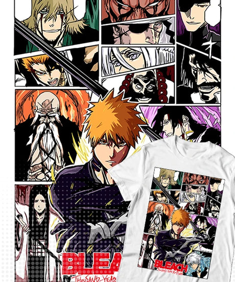 This tee captures the magic of Battle Montage. If you're looking for more Battle merch, we have it all! Check out our anime merch now—free shipping!