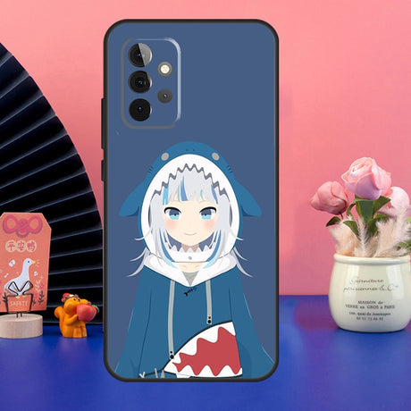 Gawr Gura Hololive Anime Case For Samsung Galaxy A54 A34 A24 A14 A73 A53 A33 A23 A13 A52 A32 A22 A12 A51 A71 Cover, everythinganimee