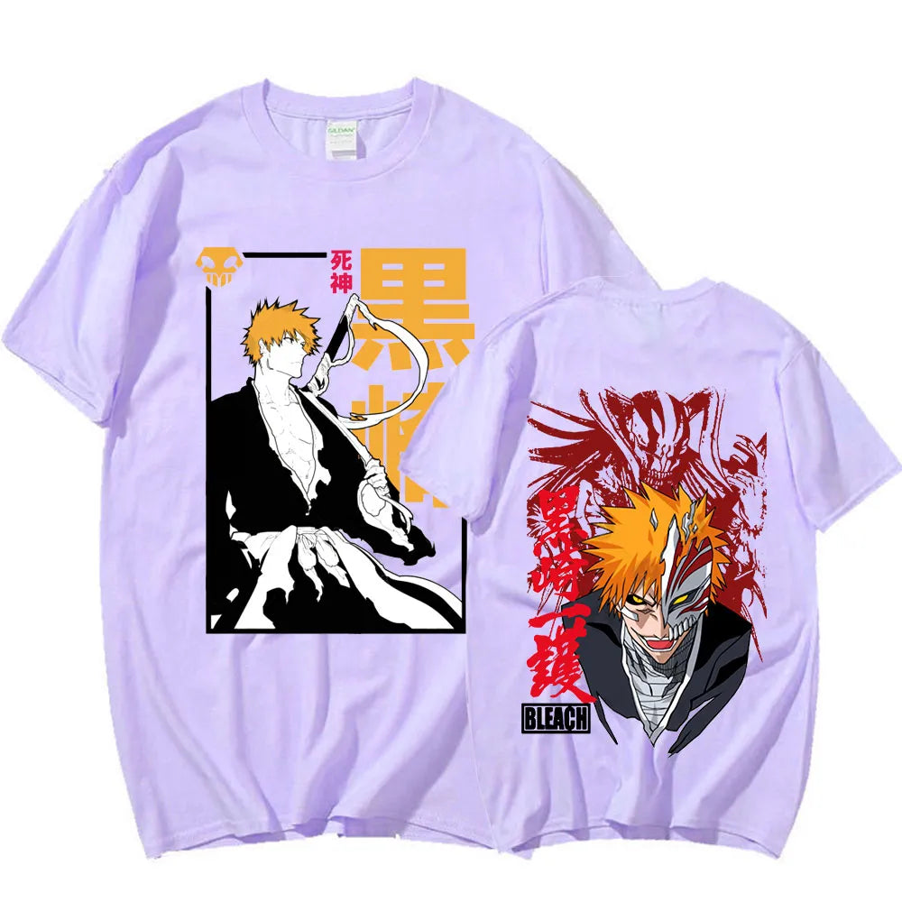 Immerse yourself in the world of Bleach with this sleek and trendy T-shirt. If you are looking for more Bleach Merch, We have it all!| Check out all our Anime Merch now.