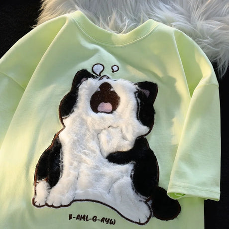 Dive into a world where cute meets comfort with our Cat Plush Embroidered T-shirt. If you are looking for more Cat Anime Merch, We have it all!| Check out all our Anime Merch now!