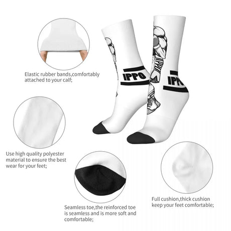 Keep your feet warm in style! These socks capture the essence of Makunouchi. If you are looking for Hajime No Ippo Merch, We have it all! | check out all our Anime Merch now!