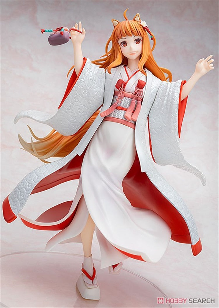 Divine Elegance: Holo in White Kimono from "Spice and Wolf"