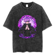 Anime Jujutsu Kaisen Washed Black Tshirt Men Streetwear Hip Hop Graphic T-Shirts Harajuku Summer Casual 100% Cotton Tops Tees, everythinganimee