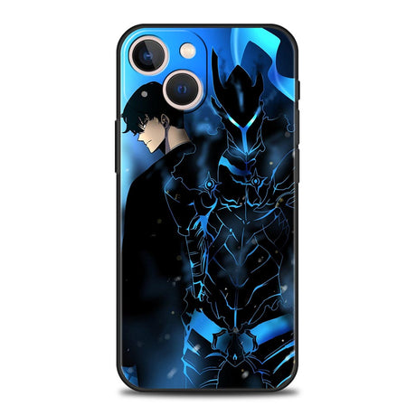 Anime Solo Leveling Luxury Phone Case For iPhone 11 14 Pro MAX 12 13 Mini 7 8 Plus X XR XS MAX SE Silicone Shockproof Cover, everythinganimee