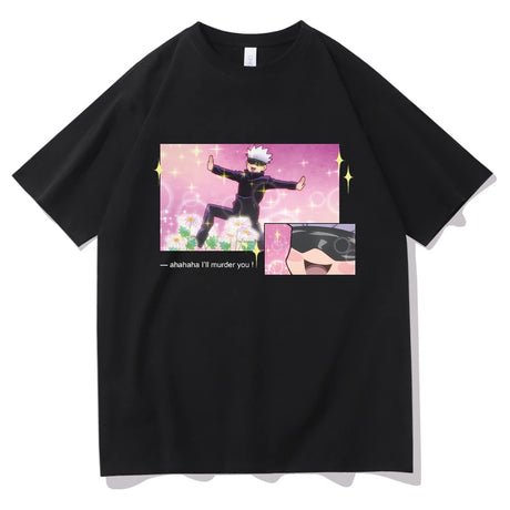Show your love for JJK with our Gojo's Sparkling Charm Meme Tee | Here at Everythinganimee we have the worlds best anime merch | Free Global Shipping