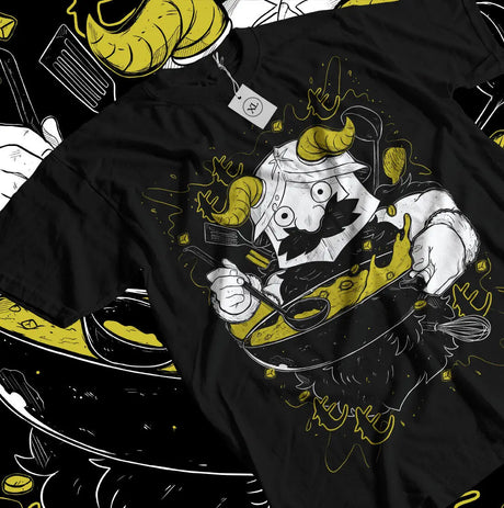 Here at Everythinganimee we only have the best shirts in the world! Bring the charm and culinary skills of Senshi from Delicious in Dungeon right to your wardrobe! This bold and dynamic tee captures the essence of Senshi's cooking adventures in the dungeon, making it a must-have for fans.
