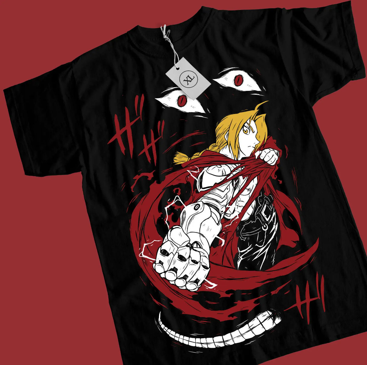 Here at Everythinganimee we have the best anime shirts in the world. 
Unleash the power of alchemy with this stunning Edward Elric shirt from Fullmetal Alchemist.