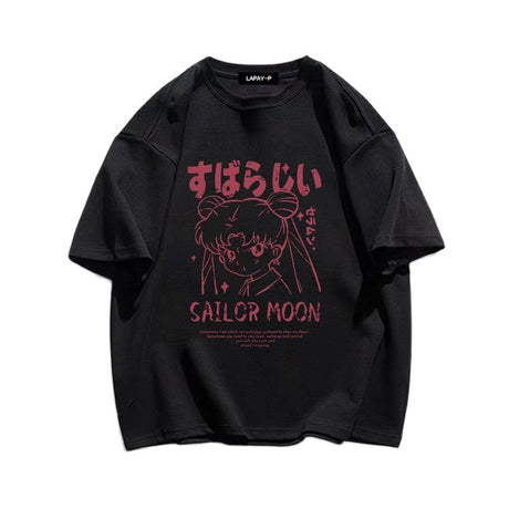 Lunar Elegance Sailor Moon Kawaii Tee