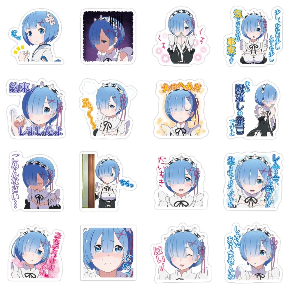 This sticker collection invites you into the thrilling adventures in Re Zero. | If you are looking for more Re Zero Merch, we have it all! | Check out all our Anime merch now!