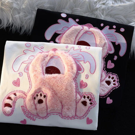 Dive into a world where cute meets comfort with our Kitten Plush T-shirt. If you are looking for more Kitten Anime Merch, We have it all!| Check out all our Anime Merch now!