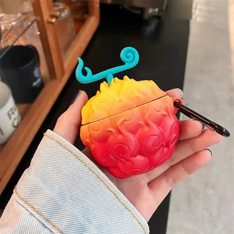 One Piece Devil Fruit Silicone Earphone Case