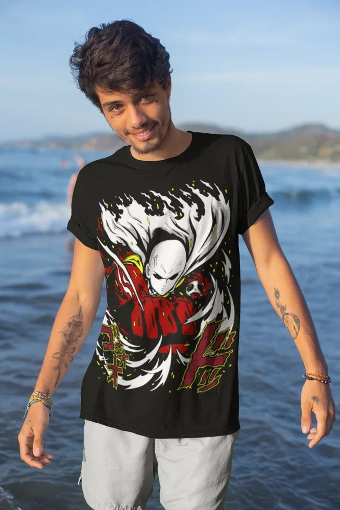 Immerse yourself with this striking tee featuring the unyielding Saitama tee. If you are looking for more One Punch Man Merch, We have it all! | Check out all our Anime Merch now!