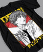 Here at Everythinganimee we have the best anime shirts in the world. Step into the world of Chainsaw Man with the fierce and bold Denji Strike Tee! Featuring Denji in his signature pose, this shirt captures the raw energy and determination of the character.