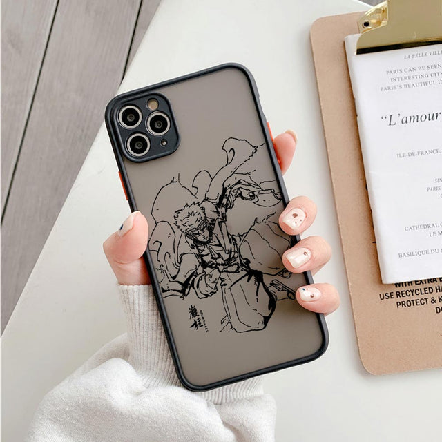 Demon Slayer Kimetsu No Yaiba Anime Matte Coque Case For iPhone 14 13 12 11 Pro Max SE Mini XS X 7 8 Plus Shockproof Clear Cover, everythinganimee