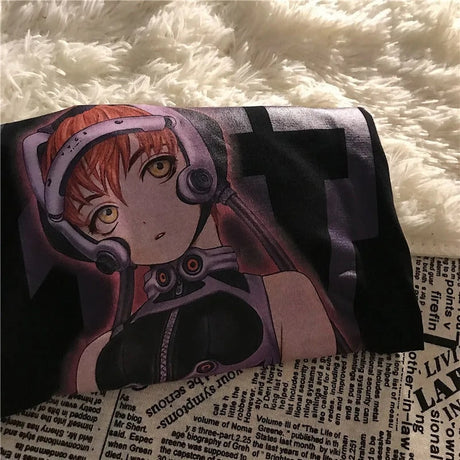 This shirt captures the magic of Mari Makinami. If you're looking for more Evangelion merch, we have it all! Check out our anime merch now—free shipping!