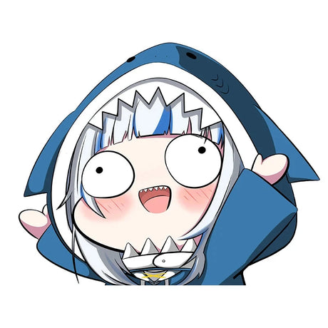 Here at Everythinganimee we have only the best anime merch! Free Global Shipping.
Bring the fun and cuteness of Gawr Gura from Hololive into your life with this adorable waterproof DIY decal sticker. Measuring 13cm x 10.4cm, this sticker features the beloved shark-themed VTuber in a charming and playful pose,