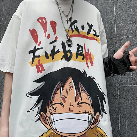 This tee captures the magic of Monkey D. Luffy. If you're looking for more One Piece merch, we have it all! Check out our anime merch now—free shipping!
