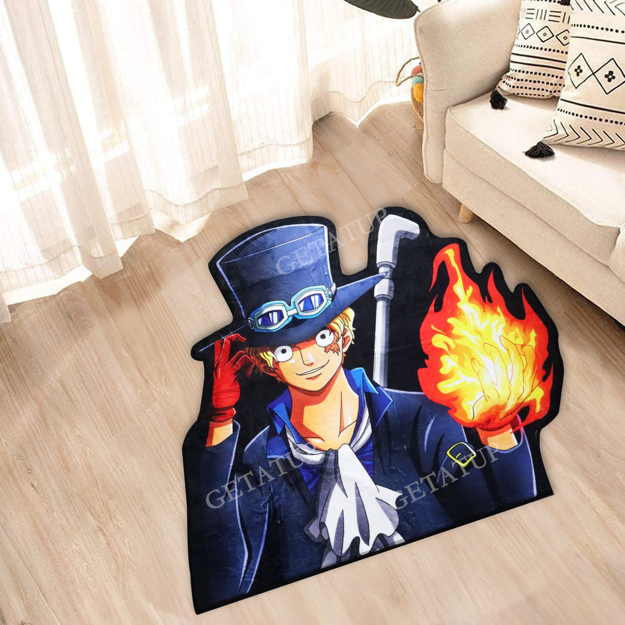One Piece Sabo Crystal Velvet Rug