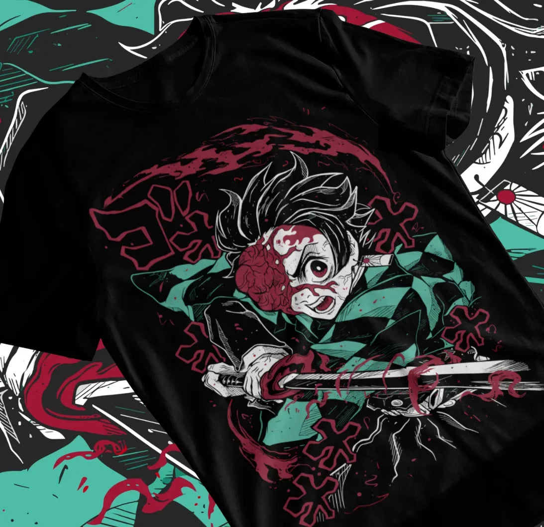 Here at Everythinganimee we have only the best anime merch! Free Global Shipping.
Embody the spirit of a true Demon Slayer with this stunning Tanjiro Kamado T-shirt.